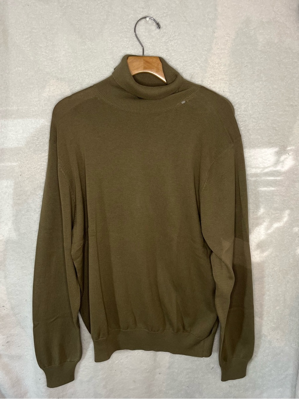 Jos. A. Bank Mens Signature Collection 100% Cotton Crewneck Sweater Olive Size:M
